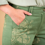 Pantalon imprimé cachemire - 36 - kaki - lora zellini Pantalon imprimé cachemire - 36 - kaki - lora zellini
