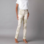 Pantalon imprim cachemire - 36 - beige - lora zellini