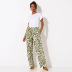 Pantalon large fluide, imprim bicolore - blancheporte
