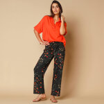 Pantalon large fluide imprimé - coeur au sud Pantalon large fluide imprimé - coeur au sud