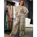Pantalon large fluide imprimé « roubaix nostalgie » - marilyn feltz - blancheporte Pantalon large fluide imprimé « roubaix nostalgie » - marilyn feltz - blancheporte