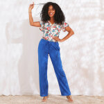 Pantalon large fluide uni - blancheporte