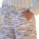 Pantalon large imprim�, taille �lastiqu�e - blancheporte