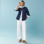 Pantalon large sp�cial petite, denim l�ger - blancheporte