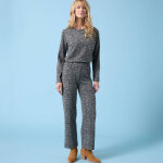 Pantalon large spcial petites imprim lopard, maille gratte - blancheporte