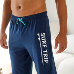 Pantalon pyjama coton bleu marine - blancheporte