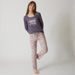 Pantalon pyjama coton imprim  beautiful  - blancheporte