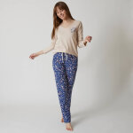 Pantalon pyjama coton imprimé floral - blancheporte Pantalon pyjama coton imprimé floral - blancheporte