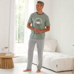 Pantalon pyjama coton uni - blancheporte