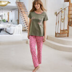 Pantalon pyjama imprim fleuri  bohme  - blancheporte