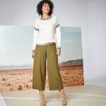 Pantalon taille haute, effet jupe - culotte - blancheporte Pantalon taille haute, effet jupe - culotte - blancheporte