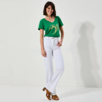 Pantalon twill coupe large taille haute, grande stature - blancheporte Pantalon twill coupe large taille haute, grande stature - blancheporte
