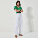 Pantalon twill coupe large taille haute, stature moyenne - blancheporte Pantalon twill coupe large taille haute, stature moyenne - blancheporte