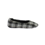 Pantoufles ballerines carreaux - 38 - noir - dim