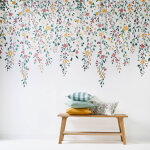 Papier peint panoramique c�leste fleuri - blancheporte