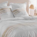 Parure de lit margot rayures, coton et lin - blancheporte Parure de lit margot rayures, coton et lin - blancheporte