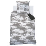 Parure de lit naruto coton - parure housse de couette + taie 1 personne : 140x200cm + 1 taie - noir ...