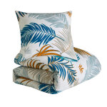 Parure de lit palma imprimée feuilles de palmier en coton - blancheporte Parure de lit palma imprimée feuilles de palmier en coton - blancheporte