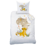 Parure de lit roi lion - coton - parure housse de couette + taie(s) 1 personne : 140x200cm + 1 taie ...