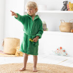 Peignoir de bain enfant dinosaure  capuche microfibre toute douce - blancheporte