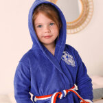 Peignoir de bain enfant foot  capuche ponge coton - 340 g / m - colombine des petits