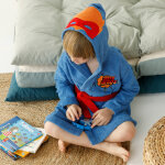 Peignoir de bain enfant super - hros  capuche ponge coton - 340g / m - colombine des petits
