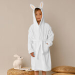Peignoir de bain enfant lapin  capuche ponge coton - 340 g / m - colombine des petits