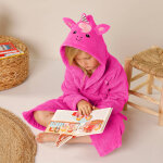 Peignoir de bain enfant personnalisable licorne  capuche - colombine des petits