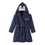 Peignoir de bain enfant personnalisable pingouin,  capuche - colombine des petits