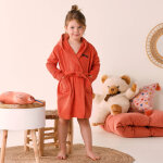 Peignoir de bain enfant personnalisable renard  capuche, ponge coton - 340 g / m - colombine des petits ...
