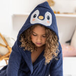 Peignoir de bain enfant pingouin  capuche - colombine des petits