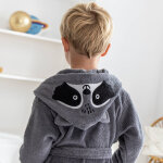 Peignoir de bain enfant raton laveur  capuche ponge coton - 340 g / m - colombine des petits