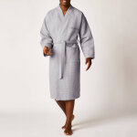 Peignoir col kimono mixte nid d abeille colombine, 240g / m2 - 34 / 36 - gris - colombine