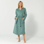 Peignoir mixte adulte col kimono �ponge bouclette - 38 / 40 - vert - colombine