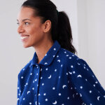 Peignoir polaire imprim� �toiles - blancheporte