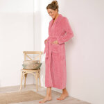 Peignoir polaire toucher peluche manches longues, longueur 130 cm - blancheporte