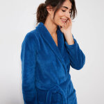 Peignoir polaire toucher peluche manches longues, longueur 130 cm - blancheporte