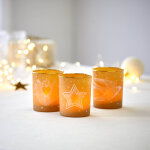 Photophore en verre - lot de 3 - blancheporte