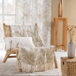 Plaid � franges imprim� v�g�tal - blancheporte