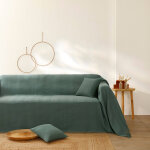 Plaid ou jet uni coton tissage artisanal - blancheporte