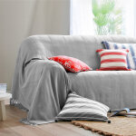 Plaid ou jet uni coton tissage artisanal - blancheporte