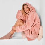 Plaid - sweat polaire  capuche doubl sherpa - blancheporte