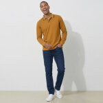 Polo uni maille piqu�e manches longues - blancheporte