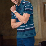 Polo maille piqu�e ray�e, manches courtes - blancheporte