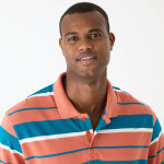 Polo ray�e maille piqu�e manches courtes - blancheporte