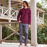 Polo uni maille pique manches longues - blancheporte