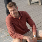 Polo uni maille pique manches longues - blancheporte