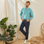 Polo uni maille piquée manches longues - blancheporte Polo uni maille piquée manches longues - blancheporte