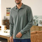 Polo uni maille piqu�e manches longues - blancheporte