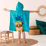 Poncho de bain enfant pat'patrouille personnalis ponge et velours coton - 320g / m - patpatrouille ...